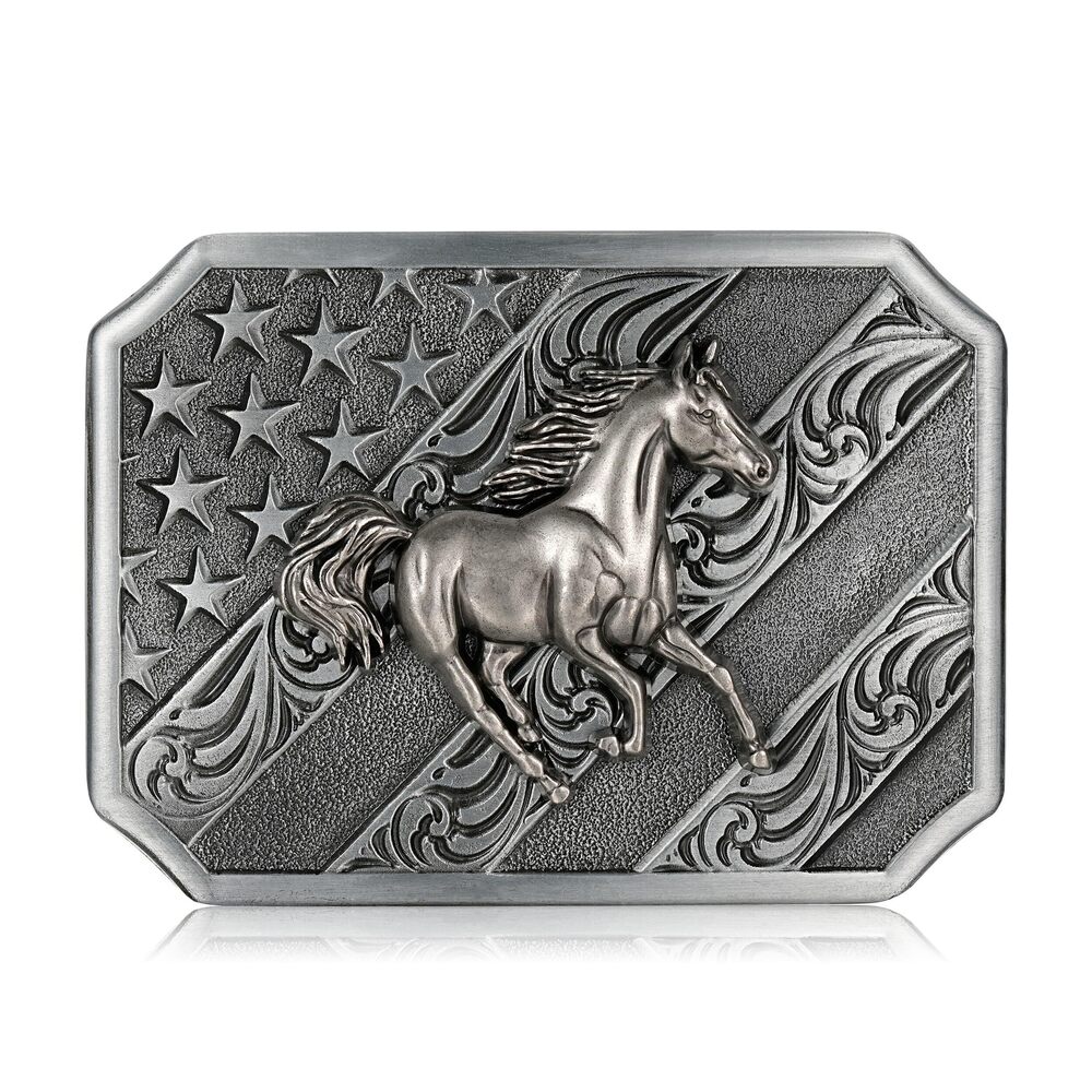 3777 Western Cowboy Belt Buckle Texas Vintage Rodeo Horse Belt Buckle